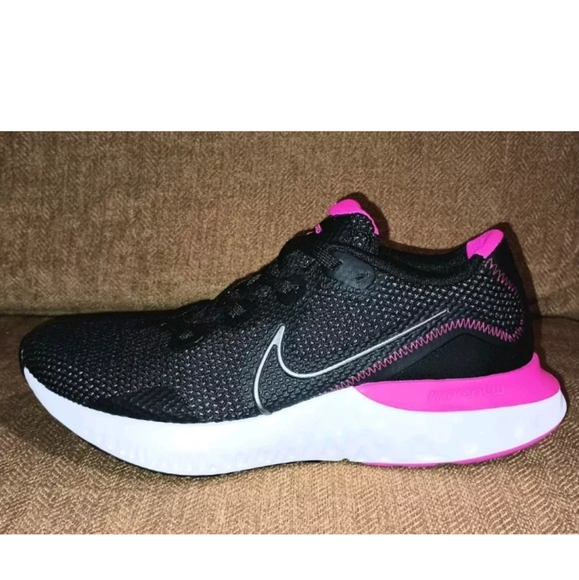 Nike Renew Run 9 US Women's Black/Pink CK6360-004 Running Pleasure Shoes Mint - Picture 2 of 12